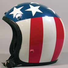 Replica of the helmet worn by Peter Fonda’s ‘Wyatt’ character in Easy Rider