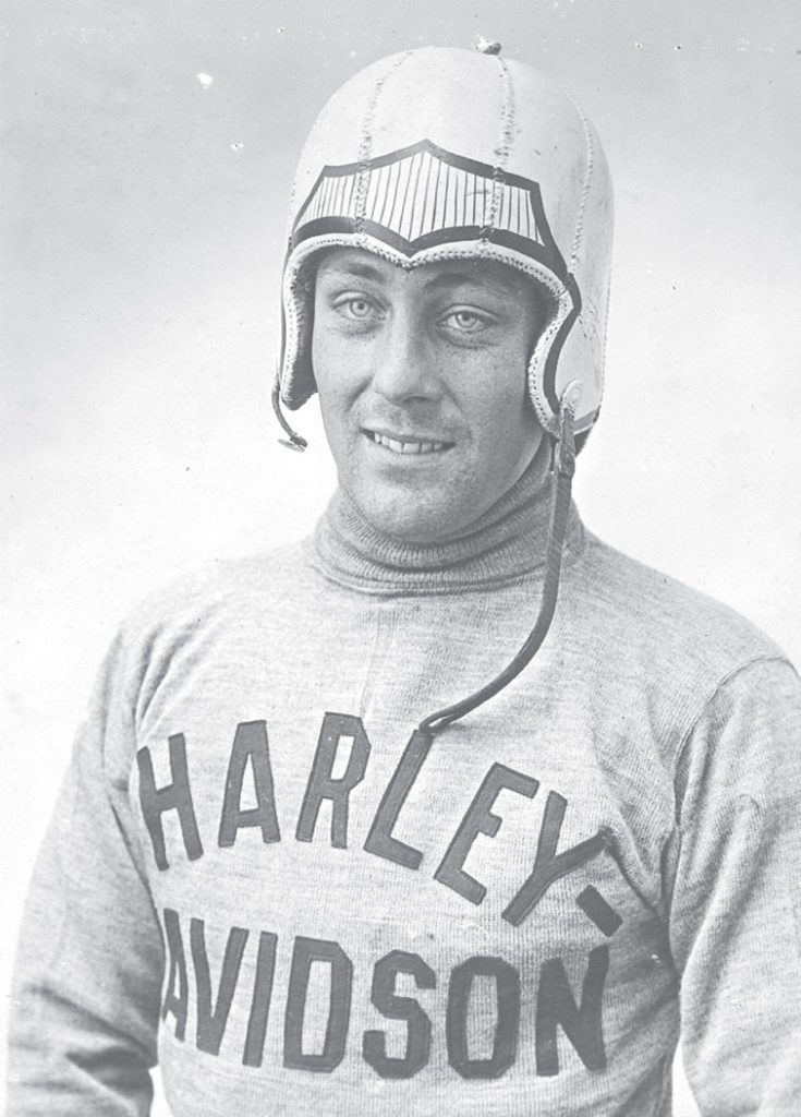 Early H-D racing team member Maldwyn Jones, about 1915