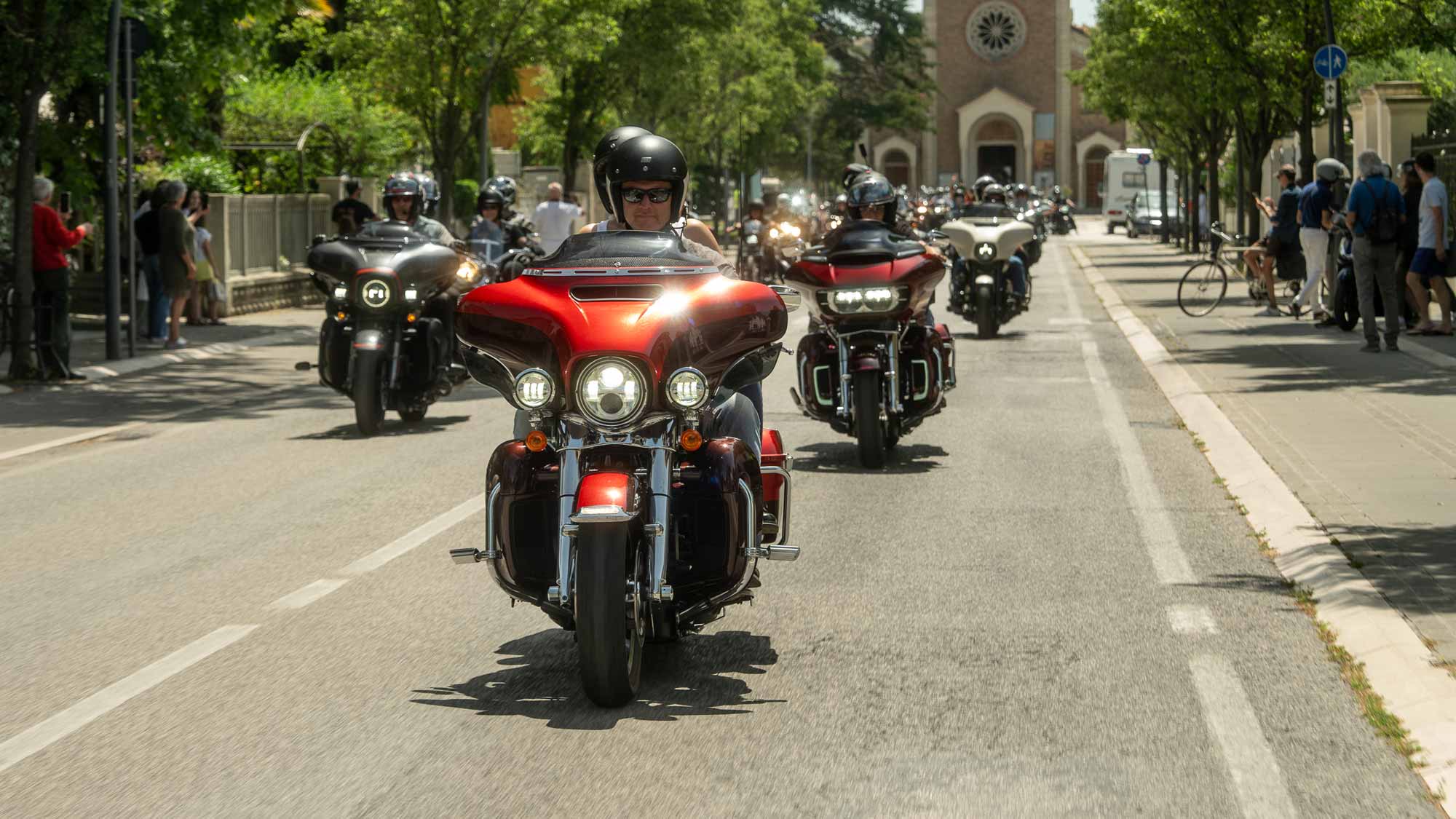 A biker parade