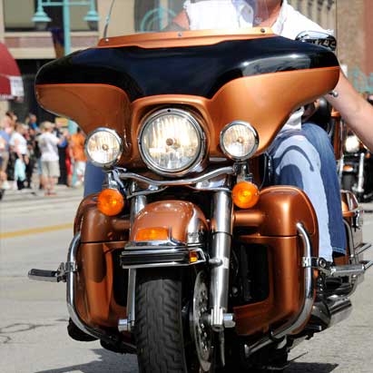 A bike on parade